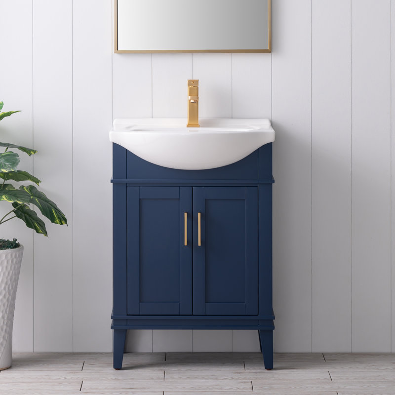 Urban Furnishings 24" W x 16.75" D x 34" H Single Bathroom Vanity ...